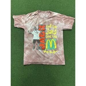 Travis Scott x McDonald's tie-dye tee - pink and purple streetwear tee Large Men
